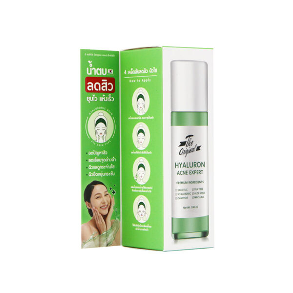 The Original Hyaluron Acne Expert น้ำตบใบเฟิร์น น้ำตบลดสิว 100ml - Image 2